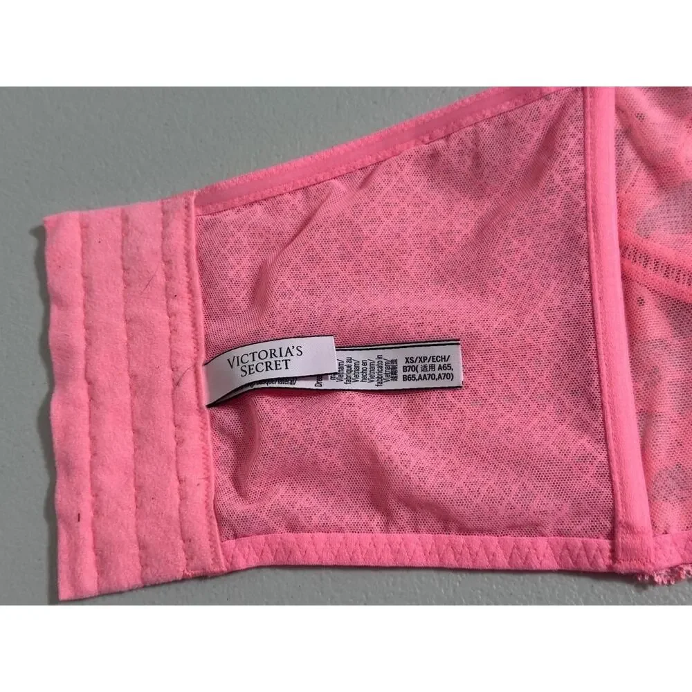 Victoria's Secret Corset Crop Top Bra Dream Angels Womens XS Pink Body Boning